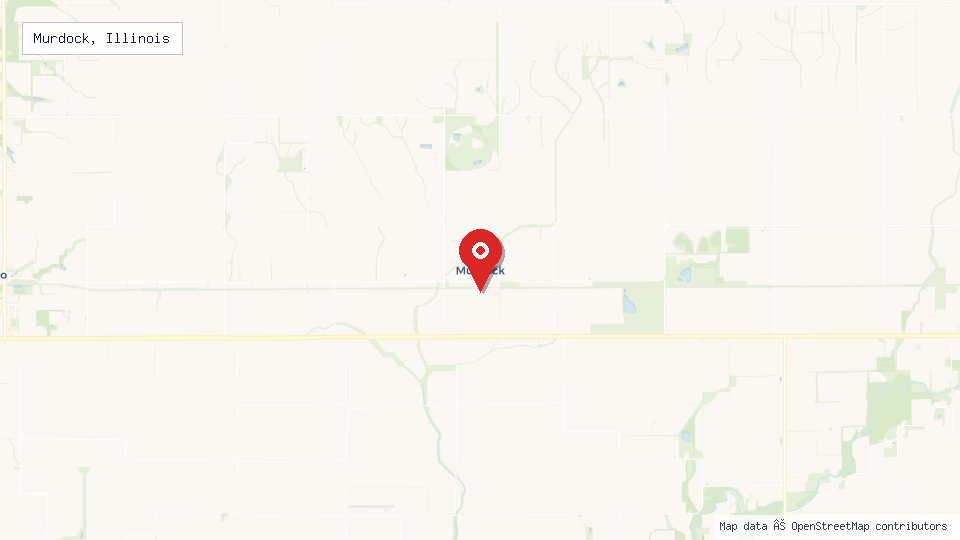 Street map of Murdock, Illinois with location pin