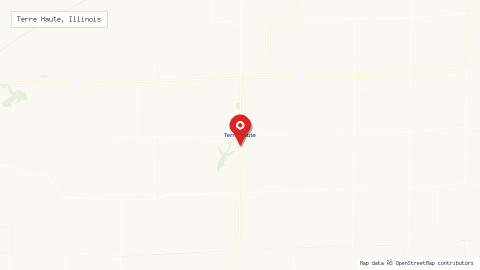 Street map of Terre Haute, Illinois with location pin