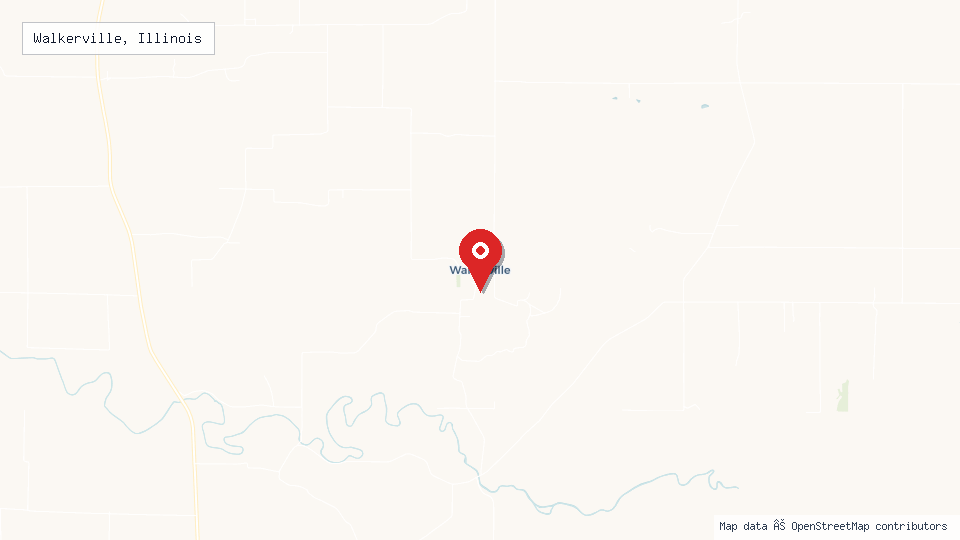 Street map of Walkerville, Illinois with location pin