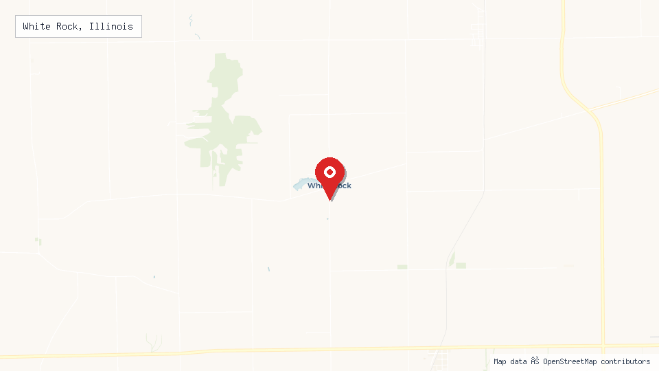 Street map of White Rock, Illinois with location pin