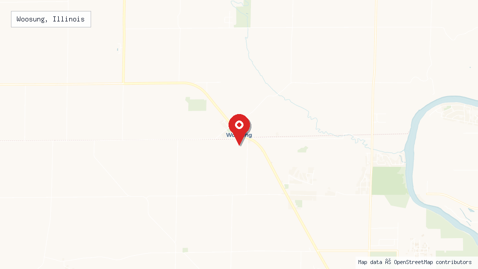 Street map of Woosung, Illinois with location pin