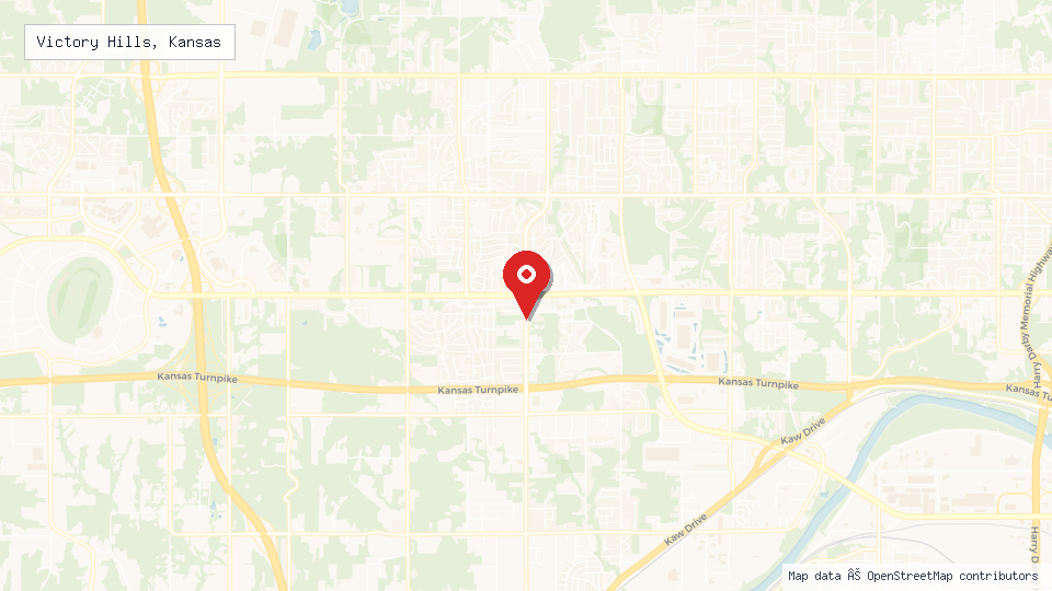 Street map of Victory Hills, Kansas with location pin