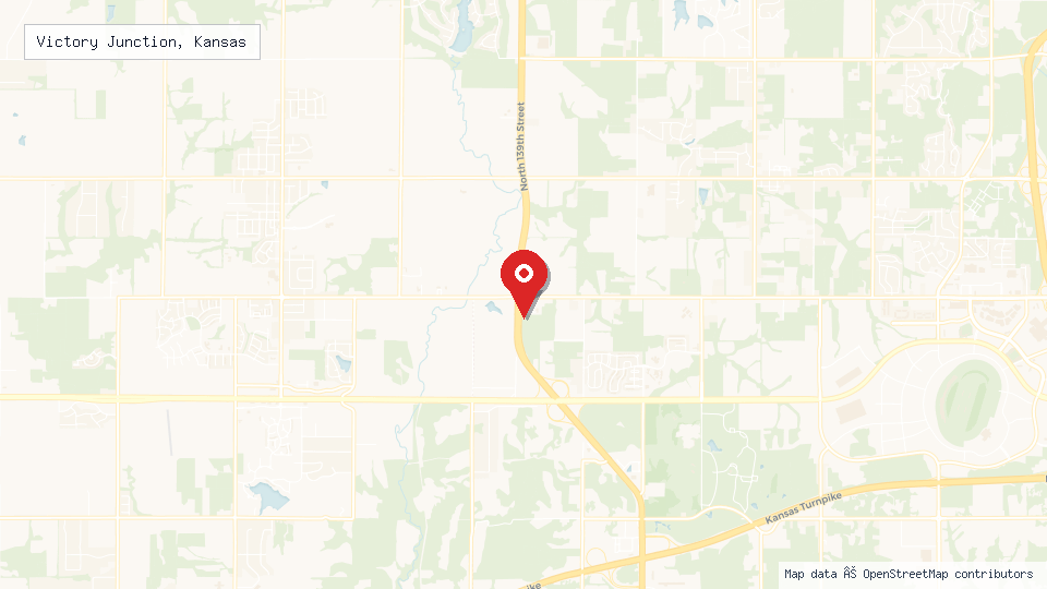 Street map of Victory Junction, Kansas with location pin