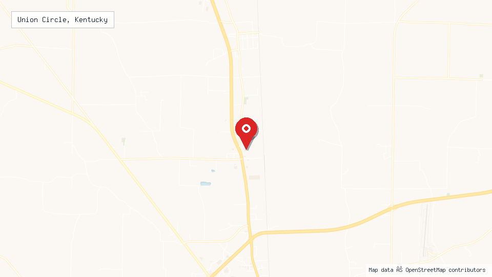Street map of Union Circle, Kentucky with location pin