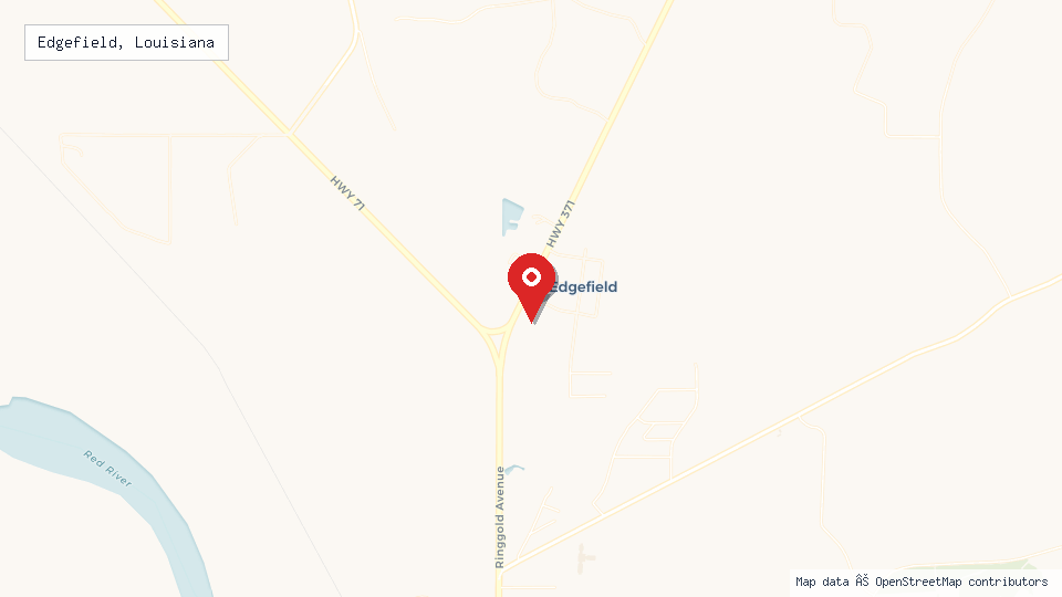 Street map of Edgefield, Louisiana with location pin