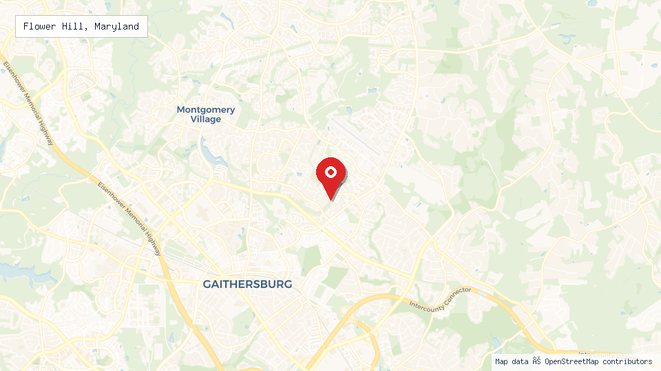 Street map of Flower Hill, Maryland with location pin