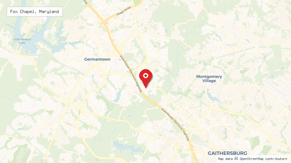 Street map of Fox Chapel, Maryland with location pin