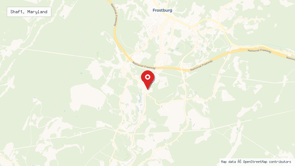 Street map of Shaft, Maryland with location pin