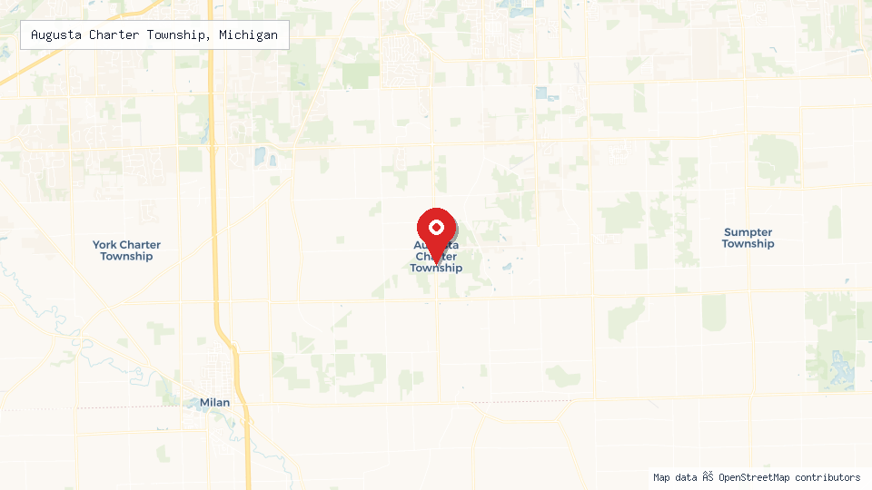 Street map of Augusta Charter Township, Michigan with location pin