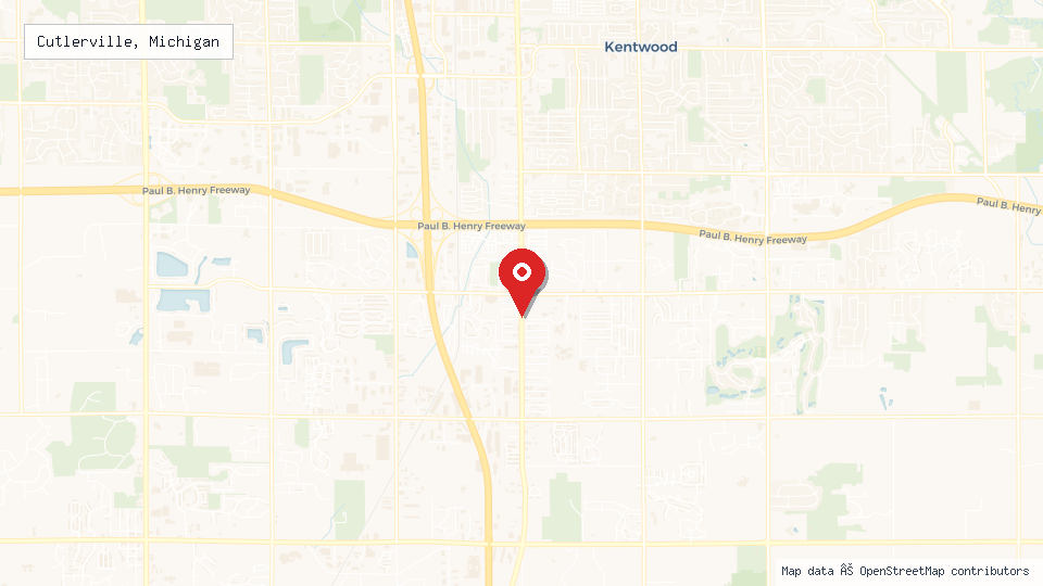 Street map of Cutlerville, Michigan with location pin