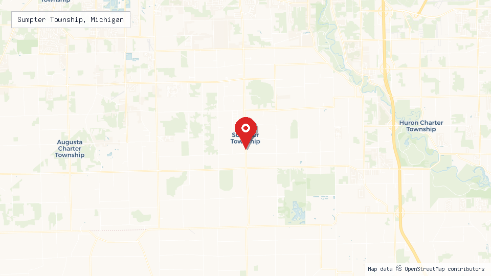 Street map of Sumpter Township, Michigan with location pin