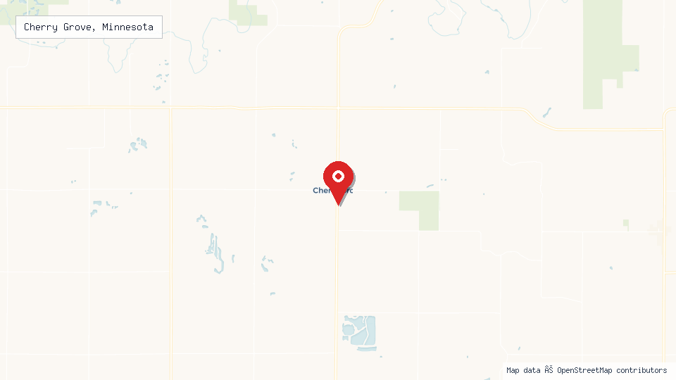 Street map of Cherry Grove, Minnesota with location pin