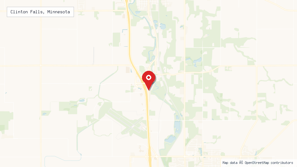 Street map of Clinton Falls, Minnesota with location pin