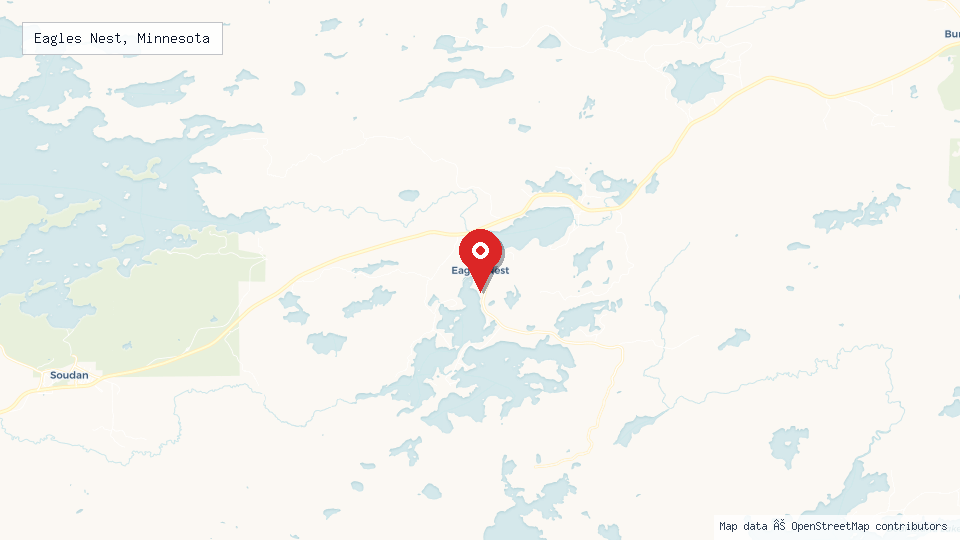 Street map of Eagles Nest, Minnesota with location pin