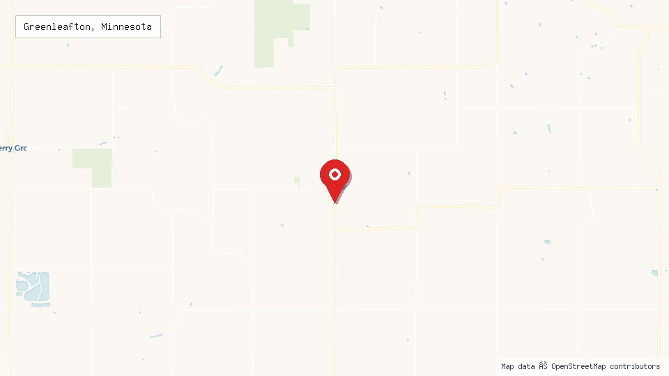 Street map of Greenleafton, Minnesota with location pin