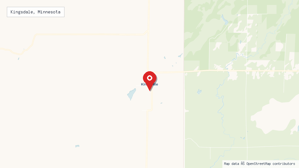 Street map of Kingsdale, Minnesota with location pin