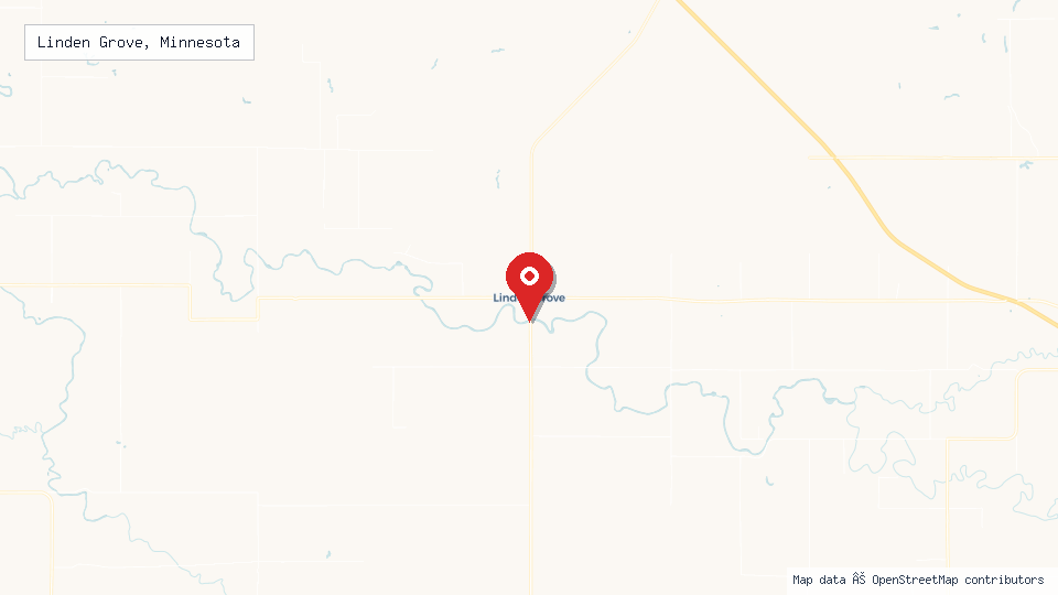 Street map of Linden Grove, Minnesota with location pin