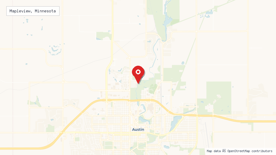 Street map of Mapleview, Minnesota with location pin