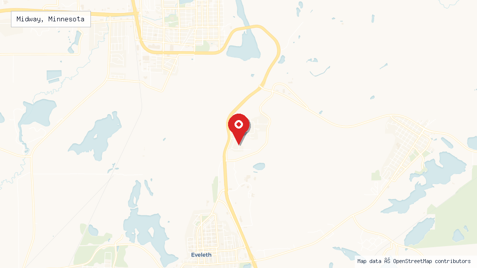 Street map of Midway, Minnesota with location pin