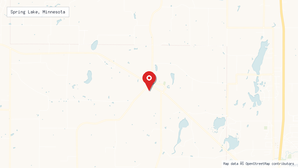 Street map of Spring Lake, Minnesota with location pin
