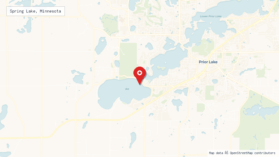 Street map of Spring Lake, Minnesota with location pin