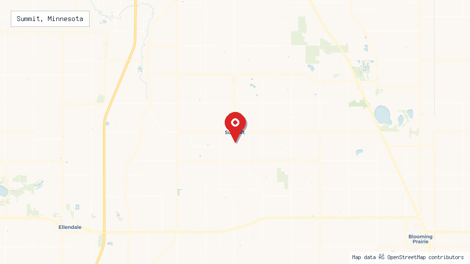 Street map of Summit, Minnesota with location pin