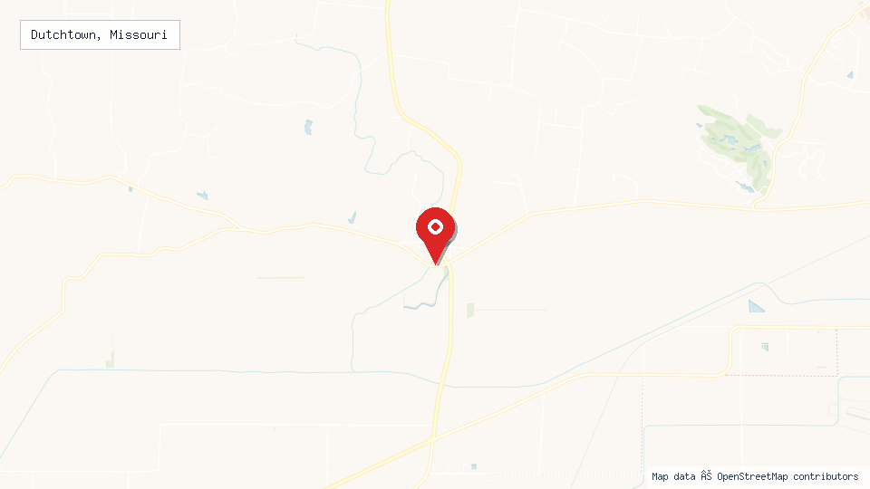 Street map of Dutchtown, Missouri with location pin