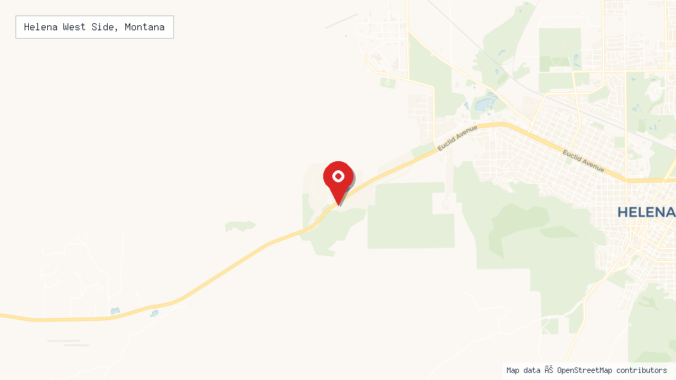 Street map of Helena West Side, Montana with location pin