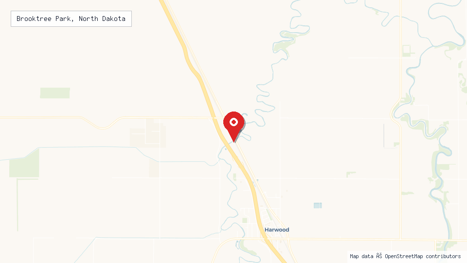Street map of Brooktree Park, North Dakota with location pin