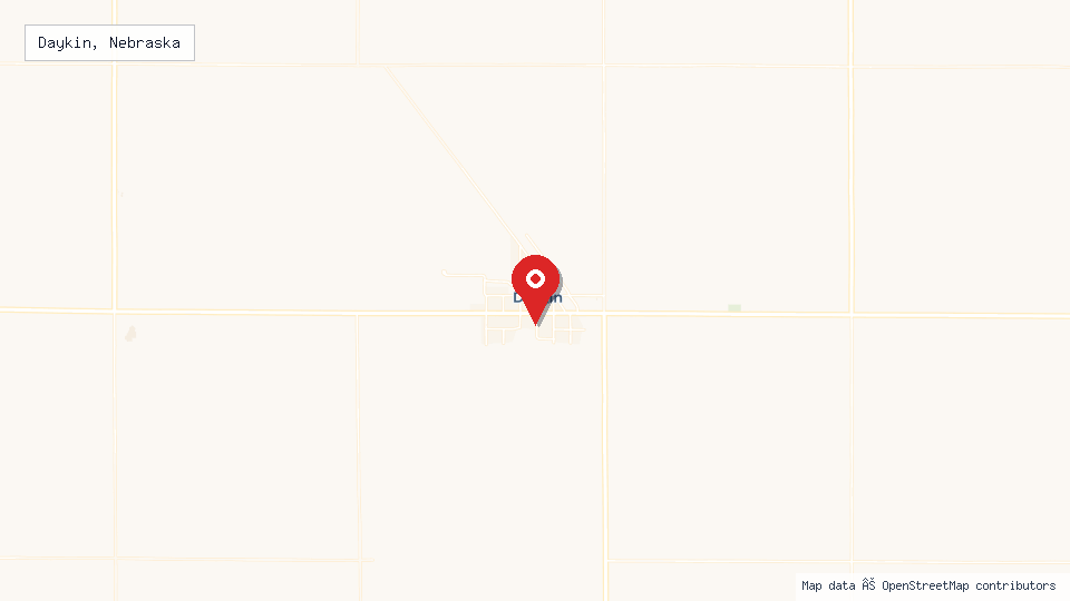 Street map of Daykin, Nebraska with location pin