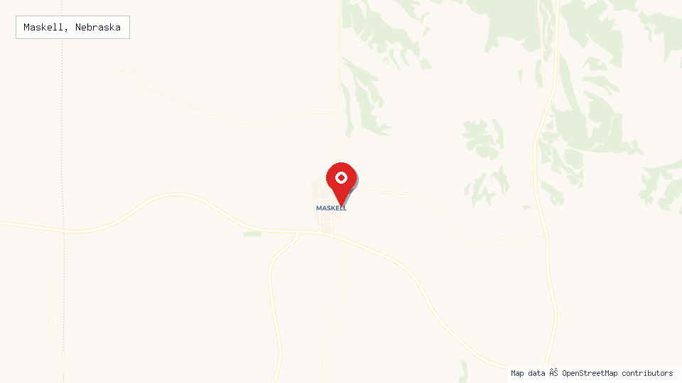 Street map of Maskell, Nebraska with location pin
