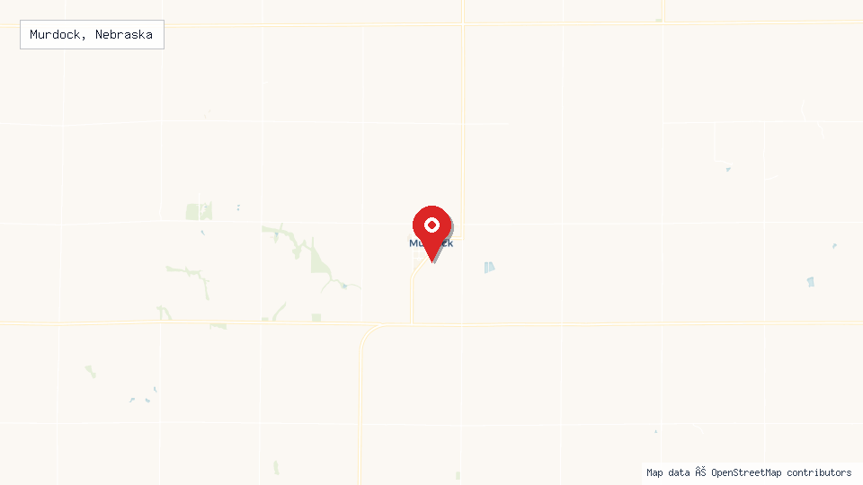 Street map of Murdock, Nebraska with location pin