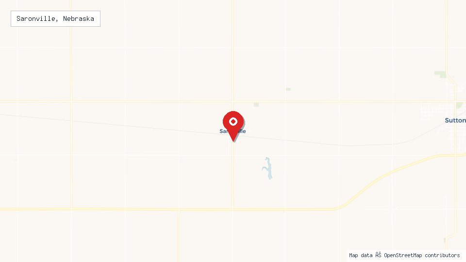 Street map of Saronville, Nebraska with location pin