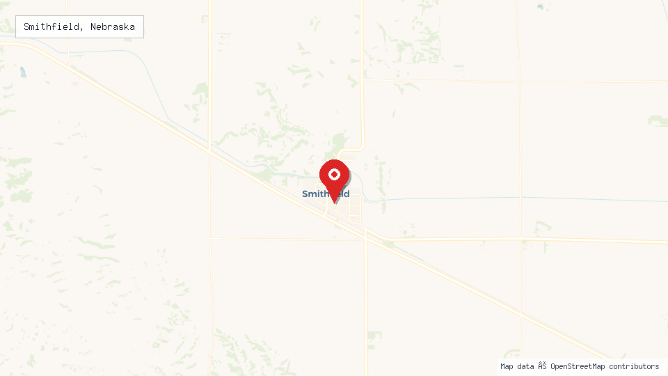 Street map of Smithfield, Nebraska with location pin