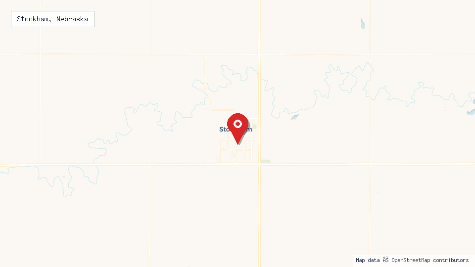 Street map of Stockham, Nebraska with location pin