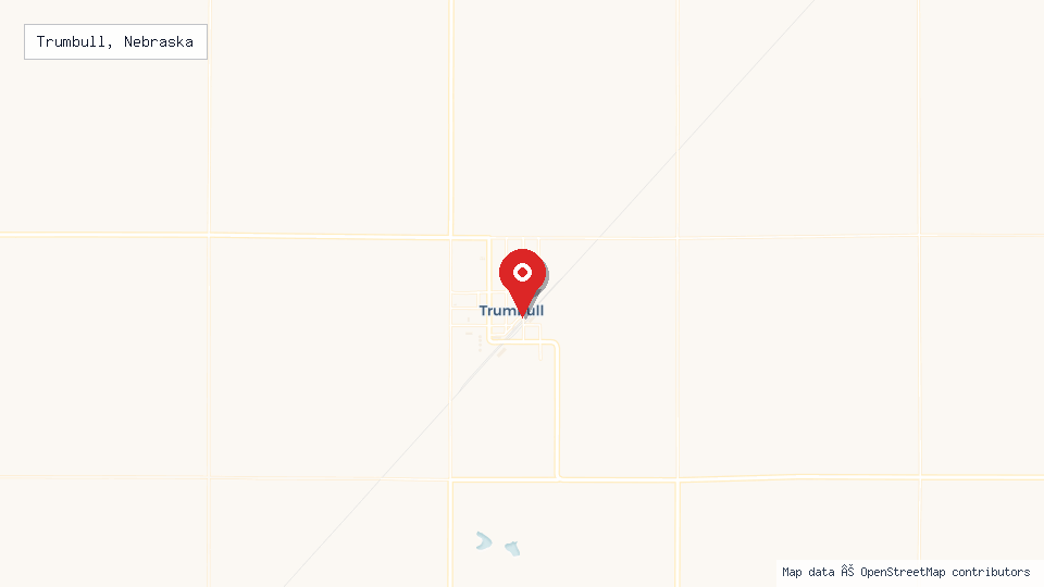 Street map of Trumbull, Nebraska with location pin