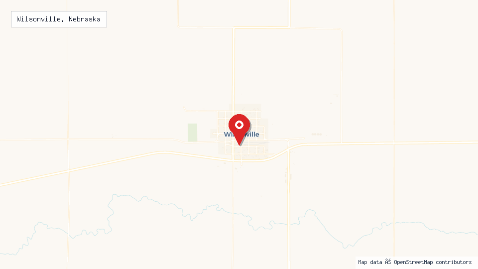 Street map of Wilsonville, Nebraska with location pin