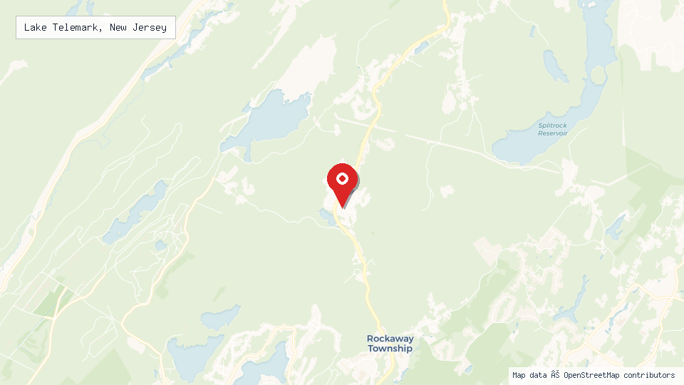 Street map of Lake Telemark, New Jersey with location pin