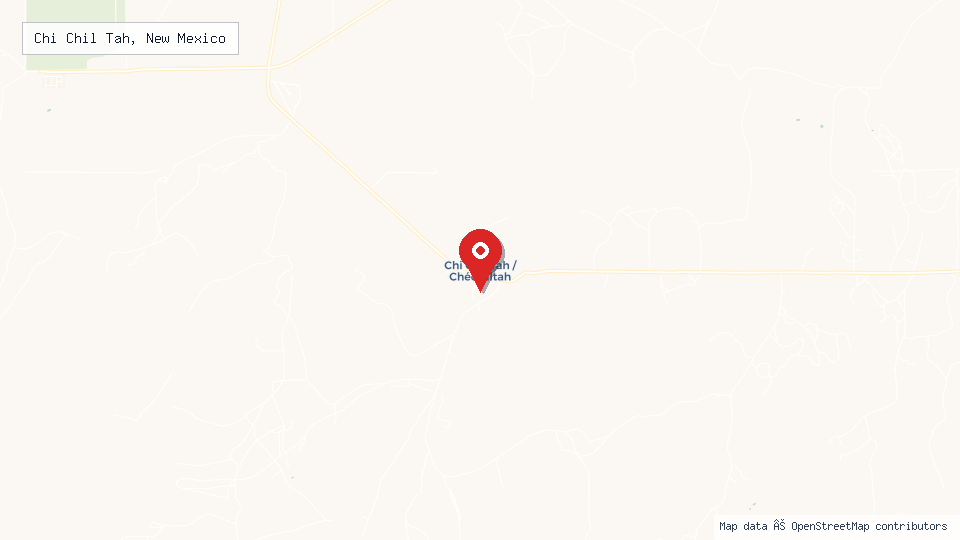 Street map of Chi Chil Tah, New Mexico with location pin