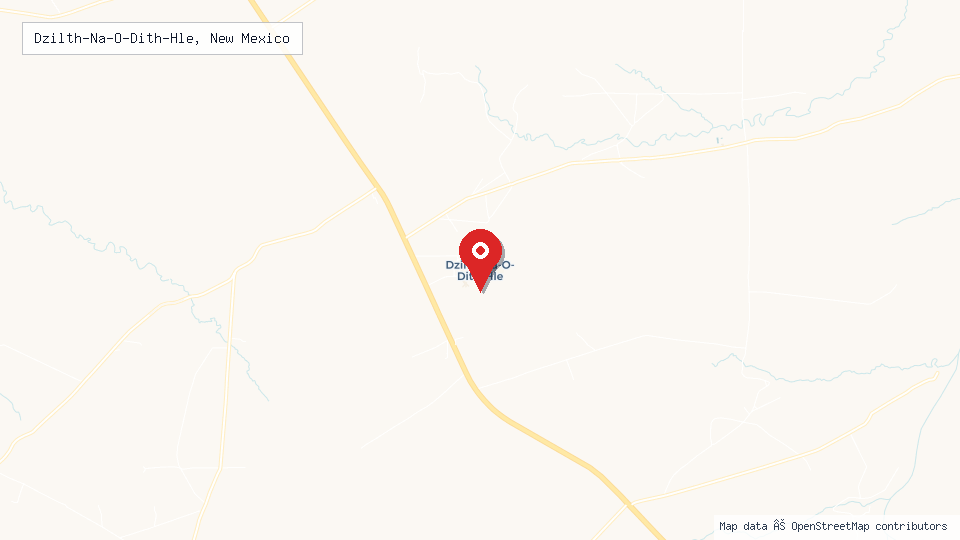 Street map of Dzilth-Na-O-Dith-Hle, New Mexico with location pin