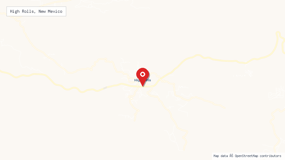 Street map of High Rolls, New Mexico with location pin
