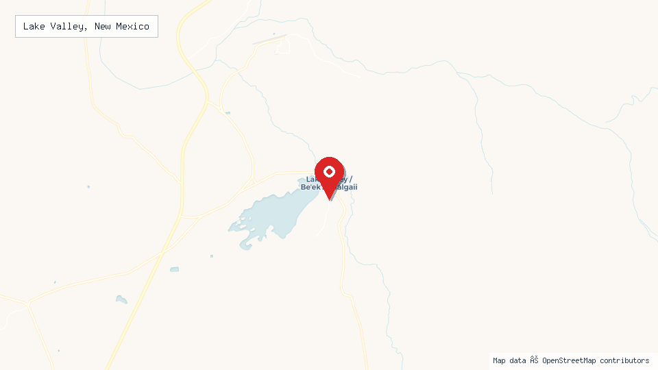 Street map of Lake Valley, New Mexico with location pin