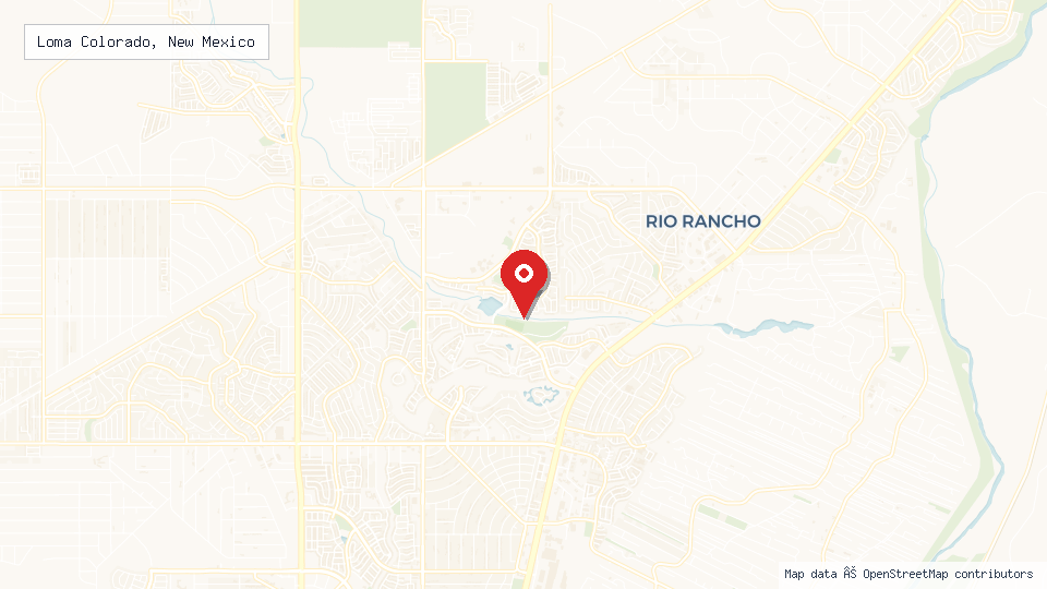 Street map of Loma Colorado, New Mexico with location pin