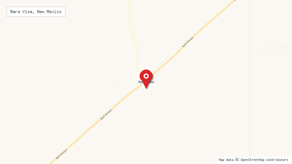 Street map of Nara Visa, New Mexico with location pin