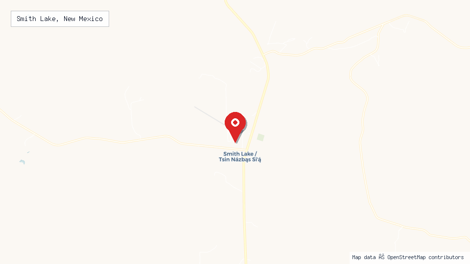 Street map of Smith Lake, New Mexico with location pin
