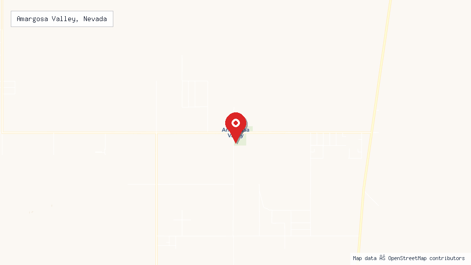 Street map of Amargosa Valley, Nevada with location pin