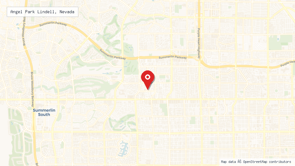 Street map of Angel Park Lindell, Nevada with location pin