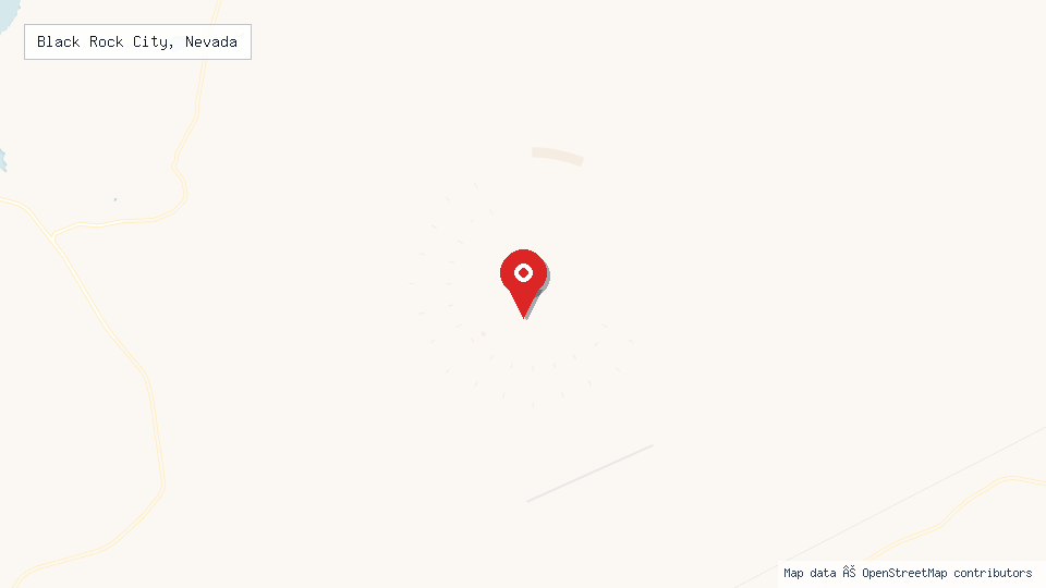 Street map of Black Rock City, Nevada with location pin