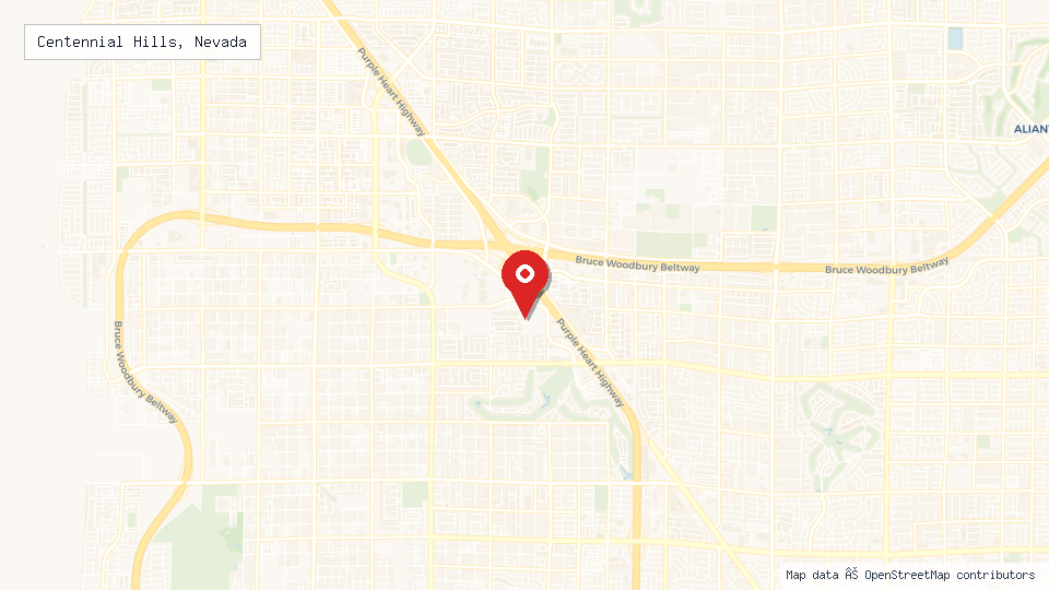 Street map of Centennial Hills, Nevada with location pin