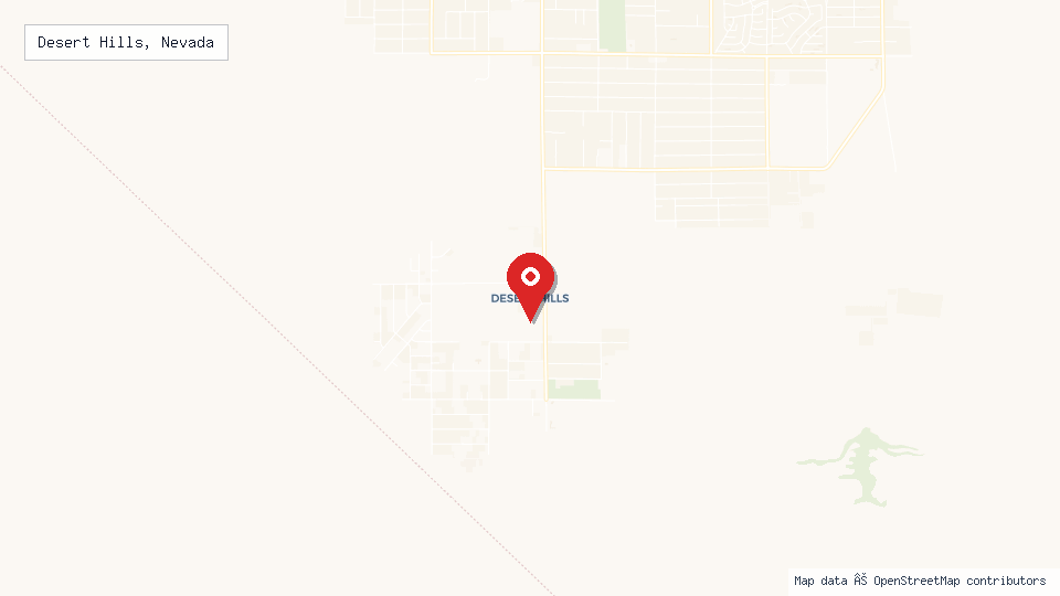 Street map of Desert Hills, Nevada with location pin